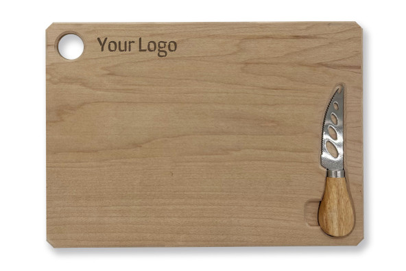 Tagliere di formaggi con coltello Accessori da tavolo Tagliere in legno per la presentazione di formaggi con coltello 30x20cm