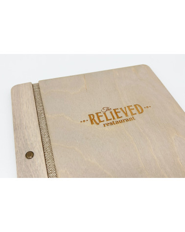 CLASSIC - LOW A4 Letter Wooden menu boards The classic and functional letter, featuring a screw binding system.