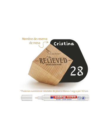 Custom 3D Wooden QR Cube Table Identifier