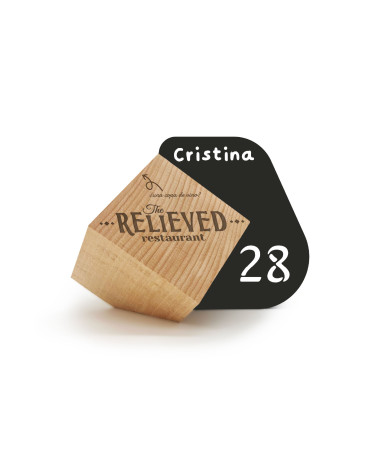 Custom 3D Wooden QR Cube Table Identifier