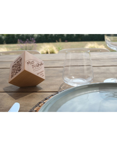 QR cube digital menu perspective