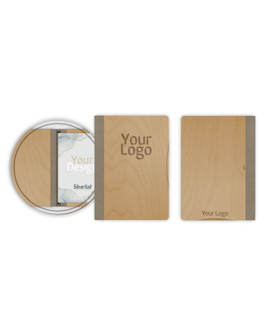 ELAN - A4 and A5 Letter Wooden menu boards Elegant and understated wooden letter bound with screws or elastic band with slots...