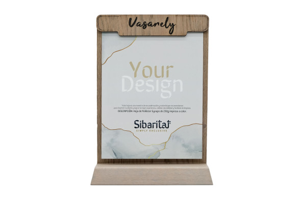 CLASSIC - Socle magnétique A5 Accessoires de bureau Piedestal porte-menu de table en bois au style moderne avec un innovant s...