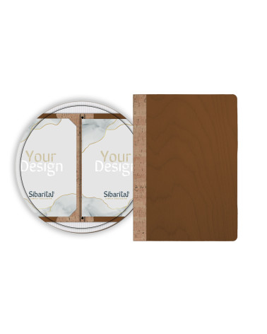 ELAN - A4 and A5 Letter Wooden menu boards Elegant and understated wooden letter bound with screws or elastic band with slots...