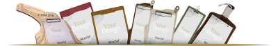 Supports porte-menu en bois